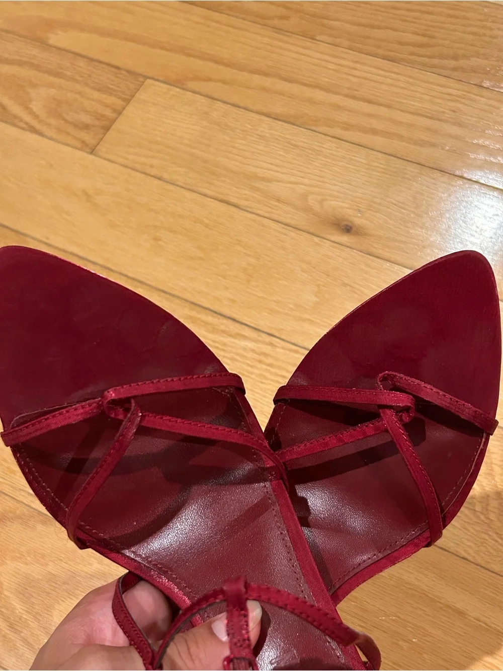 Steve Madden Crimson Strappy Pointed-Toe Heels